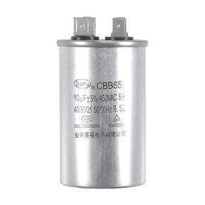 uxcell Run Capacitor Round CBB65 10uF 10mfd 450V AC 40/85/21 Aluminum Case with Terminal for Air Conditioner Compressor Motor Heat Pump Condenser