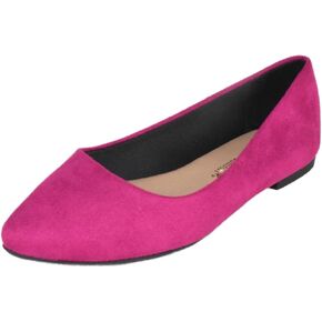 City Classified Women Casual Flat Office Shoes Wide Width Fit Pointy Toe W-Hold