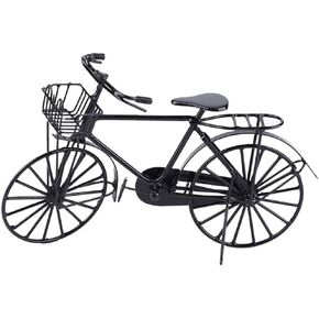 Dollhouse Decoration Accessory, 1:12 Dollhouse Miniature Metal Bike with Wheels Creative Game Dolls