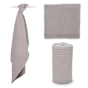 lulujo Soft Cotton Baby Blanket, Waffle Weave (Ballet Slipper)
