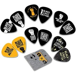 Creanoso Black Lives Matter Guitar Picks (12-Pack) - Premium Music Gifts & Guitar Accessories for Husband Dad Boys Son Men Him Boyfriend Musician Gift – Cool Guitar Tool