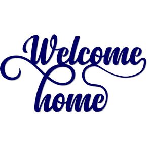 مرحبًا بك في المنزل - لافتة حائط معدنية لديكور المنزل، لمسة زخرفية، هدية لأصحاب المنزل الجديد، لافتة جدارية فنية معدنية، هدية الترحيب بالمنزل في الأماكن المغلقة والمفتوحة، مصنوعة في الولايات المتحدة الأمريكية - 3 أحجام / 13 لونًا - مقاس 14 بوصة - أسود in Kuwait