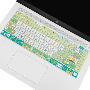 Cute Silicone Keyboard Cover for HP Pavilion x360 14 14-BA/BF/BW/CD/CF/DQ/DK/DH/DS/DF/FQ Series, 14-dk1013dx/dk1003dx/dk0002dx 14-dq1043cl 14-fq0013dx, Cute Bunny