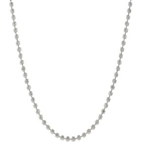 PORI JEWELERS 925 Sterling Silver 1MM, 1.2MM, 1.5MM, 1.8MM, 2MM, 2.2MM, 3MM, 4MM, 5MM Diamond Cut Bead Chain Necklace - Made in Italy