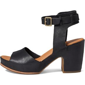 KORK-EASE Women's Stasia City-Chic Heeled Sandal in Soft Hand-Finished Leather, Cushioned Comfort Footbed, High-Traction Outsole