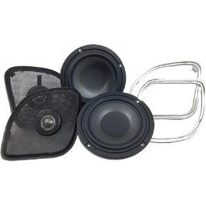 Hogtunes Wild Boar Audio WBC 1654 RG 6.5" 4 Ohm Front Speakers with Grills for 2015-Current Harley-Davidson Road Glide