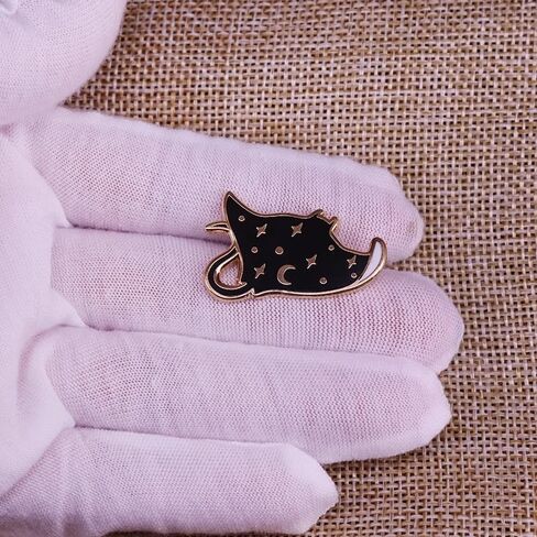 Stingray Sting Manta Ray Moon Star Night Sky Galaxy Animal 1.25" Enamel Pin Badge in Saudi Arabia
