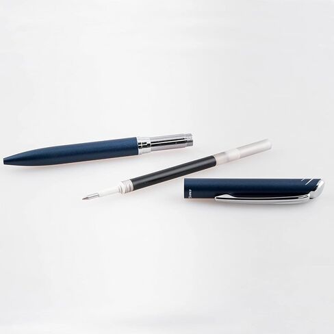 قلم Pentel Energel Style مع عبوتين - قلم تنفيذي متوسط ​​الخط 0.7 مم - قلم Pentel جل رولربال قابل لإعادة الملء - قلم فاخر مع صندوق هدايا مبطن بالمخمل - برميل أسود in Kuwait