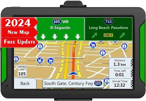 S7 GPS Navigation for Car Truck RV، GPS Navigator مع 7 بوصة، خرائط 2024 (تحديثات مجانية مدى الحياة)، برامج تشغيل GPS التجارية للشاحنة، نظام ملاحة GPS لسائقي الشاحنات، توجيه مخصص للشاحنات in Kuwait