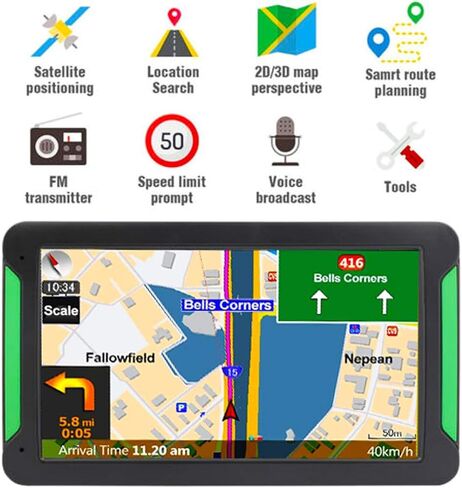 S7 GPS Navigation for Car Truck RV، GPS Navigator مع 7 بوصة، خرائط 2024 (تحديثات مجانية مدى الحياة)، برامج تشغيل GPS التجارية للشاحنة، نظام ملاحة GPS لسائقي الشاحنات، توجيه مخصص للشاحنات in Kuwait