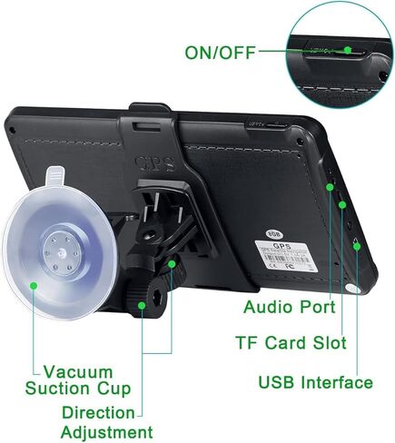 S7 GPS Navigation for Car Truck RV، GPS Navigator مع 7 بوصة، خرائط 2024 (تحديثات مجانية مدى الحياة)، برامج تشغيل GPS التجارية للشاحنة، نظام ملاحة GPS لسائقي الشاحنات، توجيه مخصص للشاحنات in Kuwait