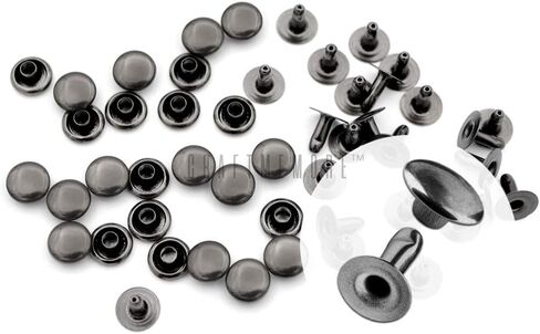 CRAFTMEMORE 200 Pack Leather Rivets Single Cap Rapid Rivet Metal Stud Fasteners Round Cap for Bag Belt Wallet Leather Craft (Antique Brass, 4MM) in Saudi Arabia