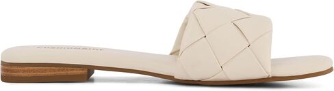 CUSHIONAIRE Franca Woven Slide Sandals Women Dressy or Casual with Memory Foam | Comfortable Summer Shoes for Women | Lightweight Slip-On Flat Sandals | Wide Widths Available in Saudi Arabia
