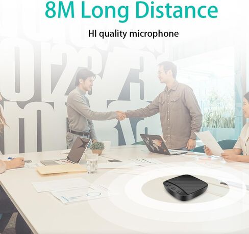 Conference Microphone Omnidirectional USB Speakerphone, 4 AI Mics 360° Voice Pickup, Noise Reduction, Compatible with Leading Software in Saudi Arabia