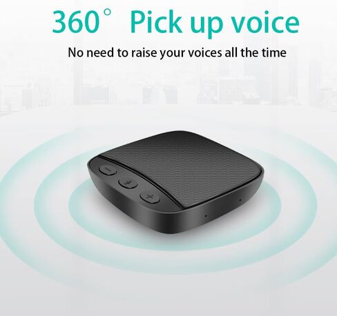 Conference Microphone Omnidirectional USB Speakerphone, 4 AI Mics 360° Voice Pickup, Noise Reduction, Compatible with Leading Software in Saudi Arabia