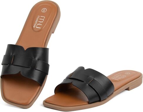 صنادل MUSSHOE للسيدات صيفية أنيقة سهلة الارتداء بعقدة فيونكة ملونة للنساء in Kuwait