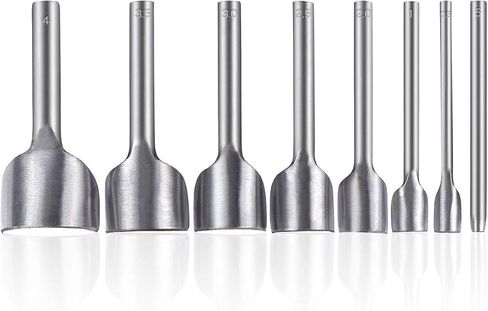 8PCS Leather Half-Round Cutter Punch Leather end Punch for DIY Craft Handwork, 0.2-1.57 inch in Saudi Arabia