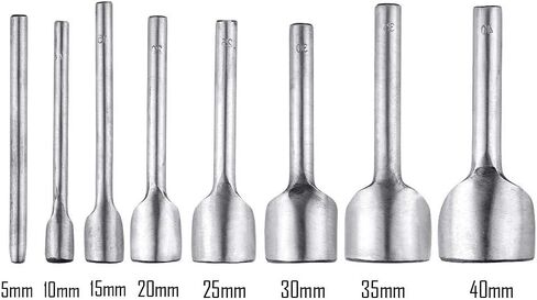 8PCS Leather Half-Round Cutter Punch Leather end Punch for DIY Craft Handwork, 0.2-1.57 inch in Saudi Arabia