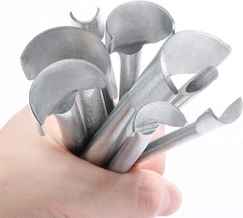 8PCS Leather Half-Round Cutter Punch Leather end Punch for DIY Craft Handwork, 0.2-1.57 inch in Saudi Arabia