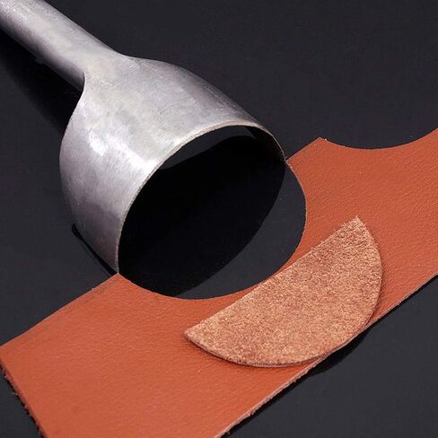 8PCS Leather Half-Round Cutter Punch Leather end Punch for DIY Craft Handwork, 0.2-1.57 inch in Saudi Arabia