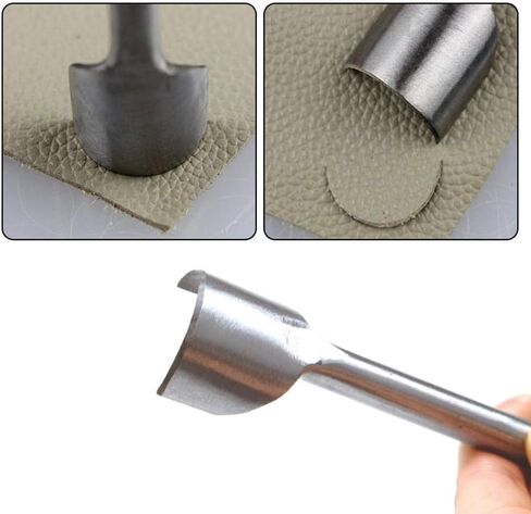 8PCS Leather Half-Round Cutter Punch Leather end Punch for DIY Craft Handwork, 0.2-1.57 inch in Saudi Arabia