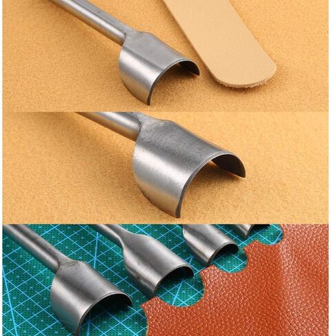 8PCS Leather Half-Round Cutter Punch Leather end Punch for DIY Craft Handwork, 0.2-1.57 inch in Saudi Arabia