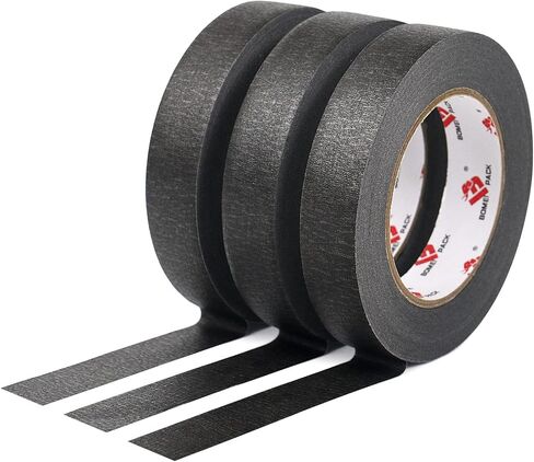 BOMEI Pack Black Painters Tape 0.94 Inches x 60 Yards, Black Masking Tape for Painting, Crafts and DIY - Professional Grade Paint Tape, No Residue and Easy Removal, 6 Pack in Saudi Arabia