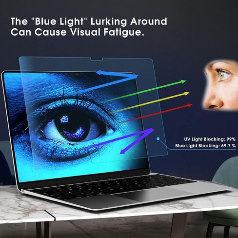واقي شاشة FILMEXT Macbook Pro 14 بوصة 2021 لحماية العين ضد مرشح الضوء الأزرق Macbook Pro 14 واقي شاشة لجهاز Macbook Pro 14 بوصة M1 2021(A2442)، درع شاشة مضاد للتوهج من PET in Saudi Arabia