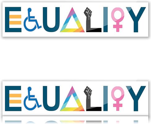 ملصقات ممتصة للصدمات من الفينيل Equality Pride للسيارات (عبوة من قطعتين) ملصقات مقاومة للماء للحقوق المتساوية والحب مقاس 8 بوصات in Kuwait