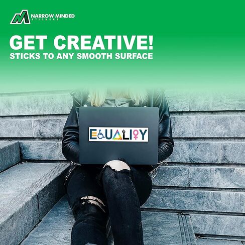 ملصقات ممتصة للصدمات من الفينيل Equality Pride للسيارات (عبوة من قطعتين) ملصقات مقاومة للماء للحقوق المتساوية والحب مقاس 8 بوصات in Kuwait