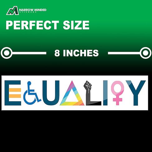 ملصقات ممتصة للصدمات من الفينيل Equality Pride للسيارات (عبوة من قطعتين) ملصقات مقاومة للماء للحقوق المتساوية والحب مقاس 8 بوصات in Kuwait