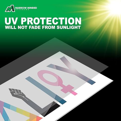 ملصقات ممتصة للصدمات من الفينيل Equality Pride للسيارات (عبوة من قطعتين) ملصقات مقاومة للماء للحقوق المتساوية والحب مقاس 8 بوصات in Kuwait