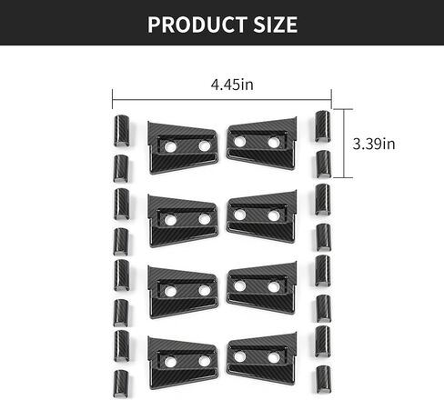 Hoolcar Door Hinge Trim Cover ABS Exterior Accessories for 2007-2017 Jeep Wrangler JK JKU Sport Rubicon Sahara X 2-Door & 4-Door, Black, 8PCs in Saudi Arabia