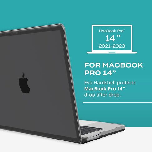 غطاء حماية Tech21 Evo لجهاز MacBook Pro مقاس 14 بوصة (2021-2023) - رمادي in Kuwait