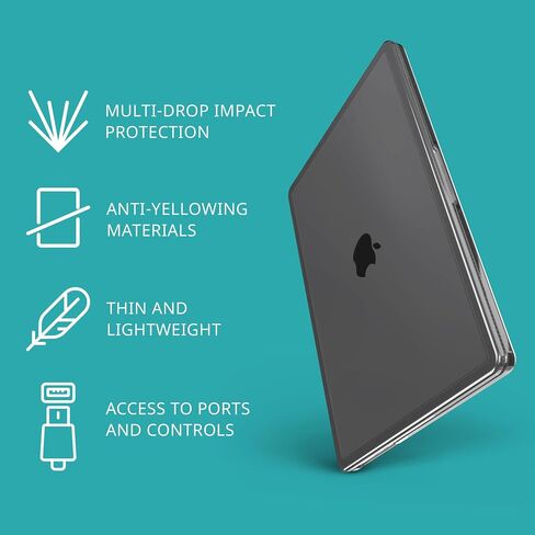 غطاء حماية Tech21 Evo لجهاز MacBook Pro مقاس 14 بوصة (2021-2023) - رمادي in Kuwait