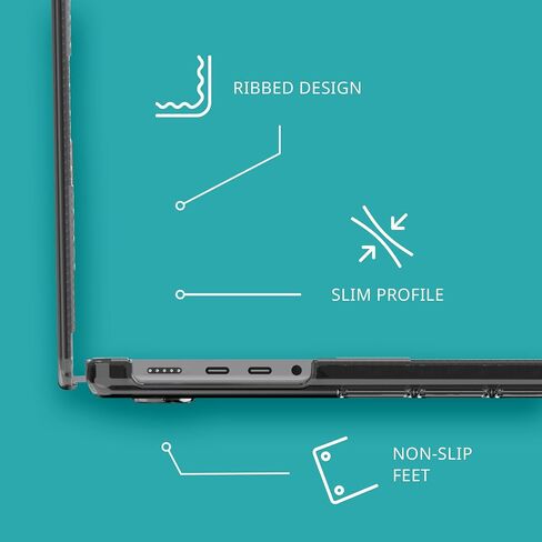 غطاء حماية Tech21 Evo لجهاز MacBook Pro مقاس 14 بوصة (2021-2023) - رمادي in Kuwait