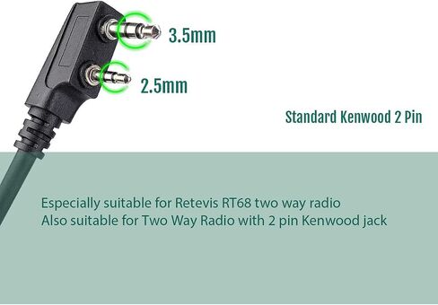 Retevis RT68 Walkie Talkie Earpiece with Mic, for RT22/RT21/H777/RT27/RT68H in Kuwait