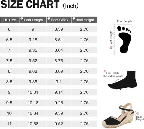 Qonetic Women's Espadrille Wedge Sandals Closed Toe Platform Summer Shoes | Dress Shoes,Casual Fashion,Vacation Outfits,Beach Trips,Travel,Shopping,Comfort,Adjustable Buckle,Wedge Heel in Kuwait