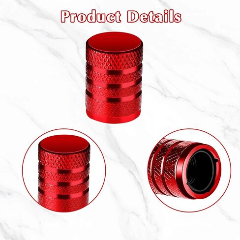 8Pcs Tire Valve Stem Caps, Aluminum Alloy Tyre Air Valve Cover Air Metal Valve Caps Set with Plastic Liner Universal for Car Truck Motorcycle SUV Bike (Black) in Saudi Arabia