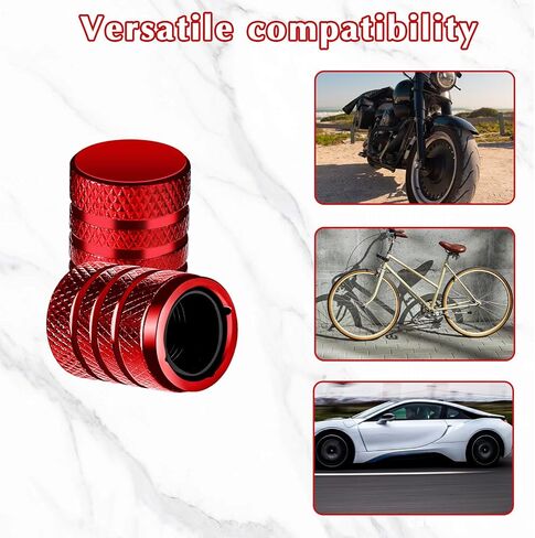 8Pcs Tire Valve Stem Caps, Aluminum Alloy Tyre Air Valve Cover Air Metal Valve Caps Set with Plastic Liner Universal for Car Truck Motorcycle SUV Bike (Black) in Saudi Arabia