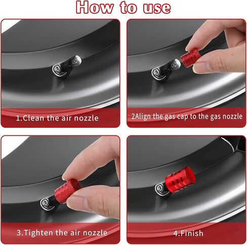 8Pcs Tire Valve Stem Caps, Aluminum Alloy Tyre Air Valve Cover Air Metal Valve Caps Set with Plastic Liner Universal for Car Truck Motorcycle SUV Bike (Black) in Saudi Arabia