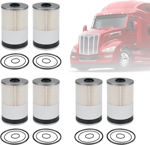FS19765 Fuel Filter Water Separator Fit for Cummins ISX ISL9 ISX15 ISX12 X12 X15 ISX11.9 Diesel Engine FS19764 P550851 PF7930 WF10005(set of 6) in Kuwait