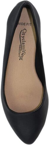 City Classified Women Casual Flat Office Shoes Wide Width Fit Pointy Toe W-Hold in Saudi Arabia