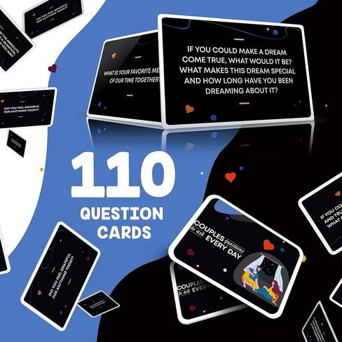 Couples Games - Questions for Couples to Ask Every Day, Couples Games, Couple Games for Game Night, Card Games for Couples, Couples Card Games, Couples Gifts - 110 Conversation Cards for Couples in Saudi Arabia