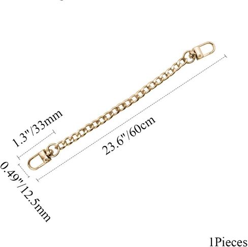 MOFANCY Metal Purse Chain Straps Length 23.6 inch Gold Bag Chain Strap for Crossbody Bag 2.4mm Extra Thick Metal Strap Purse Chain Handles Replacement for Handbag 1Pack in Saudi Arabia