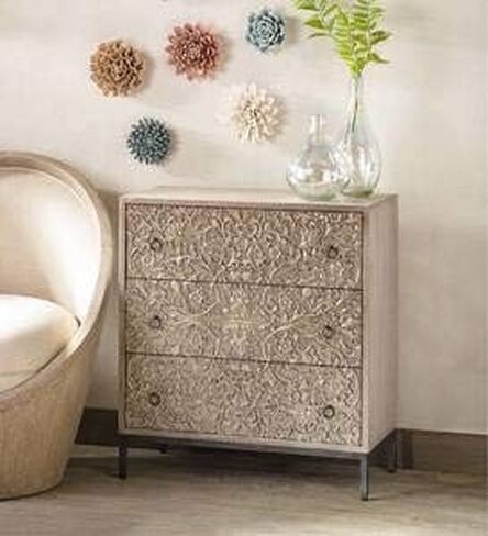 Vivaterra Ceramic Wall Flowers - 8 Dia. Aqua in Saudi Arabia