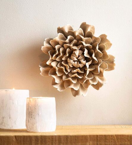Vivaterra Ceramic Wall Flowers - 8 Dia. Aqua in Saudi Arabia