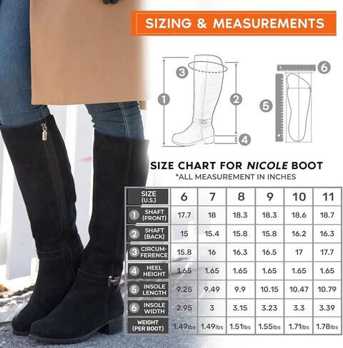 حذاء نسائي مريح للركبة مقاوم للماء للشتاء من نيكول in Kuwait