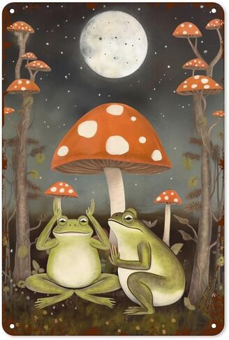 Vintage Mushrooms Metal Tin Sign Funny Mushroom Tin Sign Do What Makes You Happy Black Cat Signs Wall Decor Mushroom Kitchen Decor Poster Hotel Office Bedroom Living Room Cafes Wall Decor 8x12 Inch in Saudi Arabia