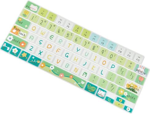 Cute Silicone Keyboard Cover for 2024 2023 M2 M3 MacBook Air 13.6" 15" A2941 A3114 A2681 A3113, MacBook Pro 14" 16" A2442 A2779 A2918 A2992 A2485 A2780 A2991 M3 M2 M1 Pro/Max, Black and White in Saudi Arabia